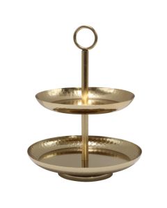 Cake stand, iron, gold, 20.5 cm