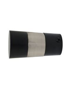 Metal finish for curtain rod, stainless steel, black, Dia. 28 mm