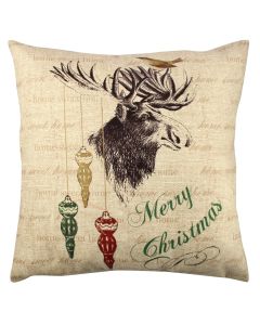 Cosylife decorative cushion, 100% polyester, light beige, 30x50 cm