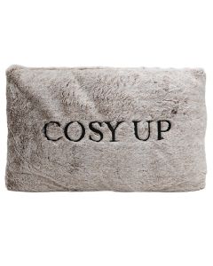 Cosylife decorative cushion, 100% polyester, light grey, 30x50 cm