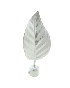 Knob for curtain rods, metallic, white/silver, Dia. 20 mm