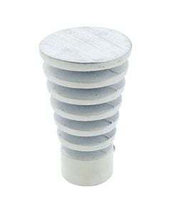 Knob for curtain rods, metallic, white/silver, Dia. 20 mm