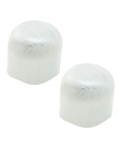 Knob for curtain rods, metallic, white/silver, Dia. 20 mm