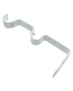 Double support for curtain rods, metallic, white/silver, Dia. 20 mm