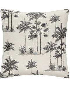 Këllëf jastëku dekorativ Jacq, poliestër, bezhë me dizenjo palmash, 40x40 cm