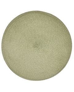Tresse placemat, polypropylene, green, Dia. 38 cm