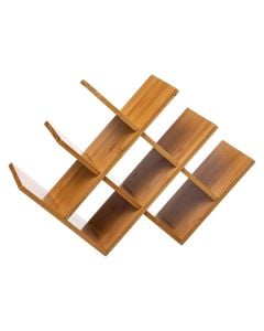 8-Slot wine bottle holder, bamboo, brown, 46.5x16.5x32 cm