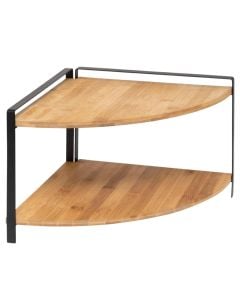 Ordera 2-tier kitchen organizer, steel/bamboo, natural/black, 29.6x29.3x20.5 cm