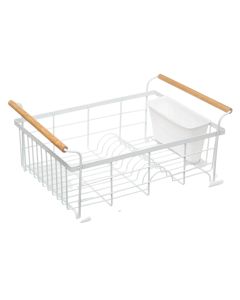 Natureo dish rack, steel, white, 43.5x32.5x19 cm