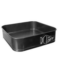 Square oven pan, carbon steel, black, 26.5x26.5x6.9 cm