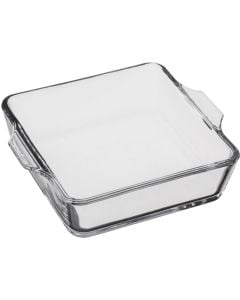 Square cookware, glass, transparent, 14.9x12.9x4 cm