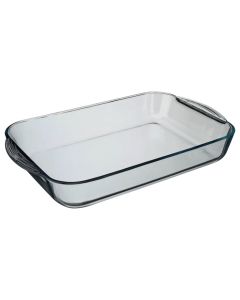 Cookware, glass, transparent, 25x40x6 cm