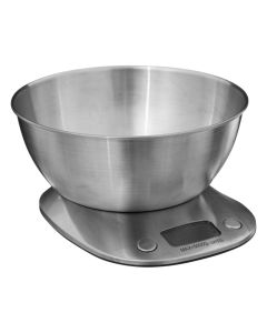Kitchen scales, stainless steel, silver color, 21.3x10.9x21.8 cm