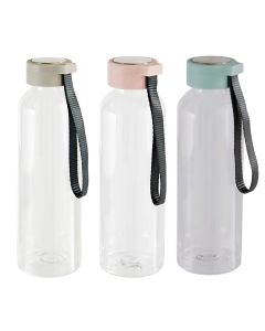Water bottle, plastic, assorted colors, 0.5L / Dia. 6.5 x H 21.5 cm