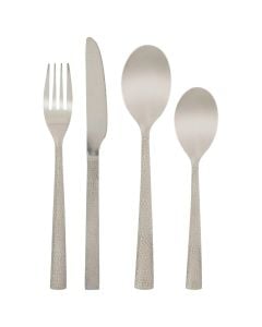 Service set spoon/fork Lira (Pck 24), stainless steel, silver color, 21.7 cm