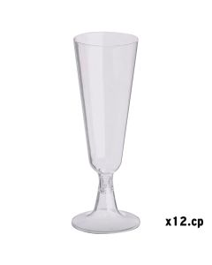 Gotë shampanje (PK12), plastike, transparente, 150 ml / Dia. 5.9 x H 16.5 cm