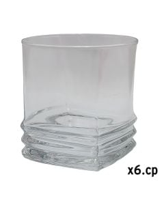 Gotë whisky Elegan (PK6), qelq, transparente, 315 cc / Dia. 8.4 x H 8.7 cm