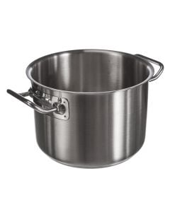 Tenxhere me dy doreza Agnelli, inoks, ngjyrë argjendi, 4.4 L / Dia. 20 x H 14 cm