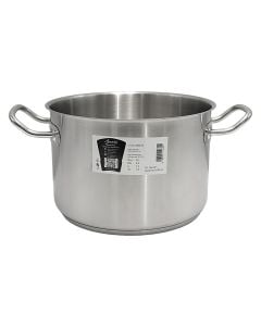 Tenxhere me dy doreza Agnelli, inoks, ngjyrë argjendi, 7.2 L / Dia. 24 x H 16 cm