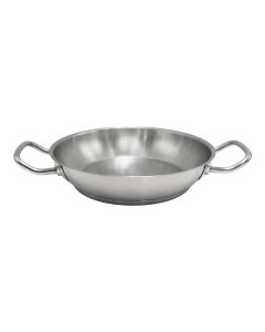 Pan with two handles Agnelli, stainless steel, silver color, Dia. 24 x H 5 cm