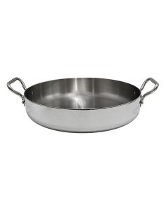 Pan with two handles Agnelli, alu-inox, silver color, Dia. 36 x H 7 cm