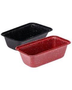Baking pan set (2 pcs), carbon steel, black/red, 9x16 cm