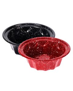 Round baking pan set (2 pcs), carbon steel, black/red, Dia. 12 cm