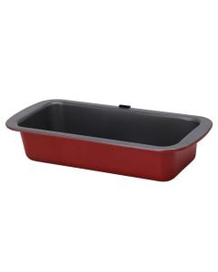 Baking form, steel, black/red, 29.5x13x5.5 cm