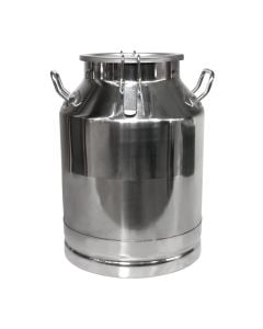 Bidon për qumësht me kapak, inoks, gri, 30 lt