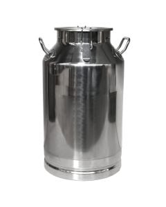 Bidon për qumësht me kapak, inoks, gri, 40 lt