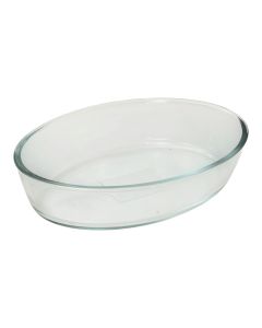 ItalCasa oval oven dish, glass, transparent, 1.6L / 25.8x17.9x6 cm