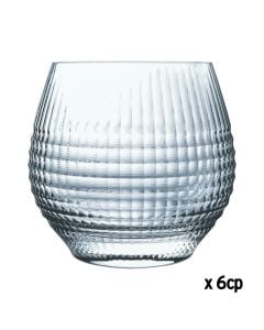 Gotë uji Disco (Pk6), qelqi, transparente, 38 cl / Dia. 9.5 x H 9 cm