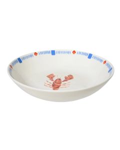 Sea soup plate, porcelain, white with a scorpion design, Dia. 20.4 x H 4.5 cm