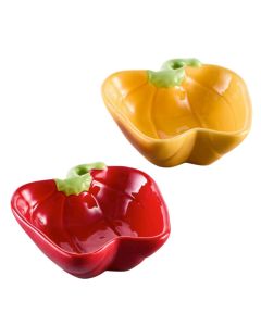 Pepper plate, dolomite, assorted colors, 14x12x5 cm