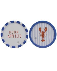 Pjatë Bella Vita, metalike, ngjyra të ndryshme, Dia. 32 cm