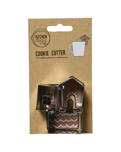 Forma keku dekruese, inoks, argjendi, 11.5x18 cm