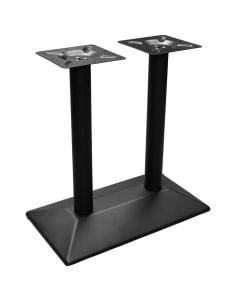 Bazament tavoline dopio me baze katrore, metal, ngjyre e zeze, bazament 40x70 cm, tub7.6 cm, suprine 2 x (25x25 cm), lartesi 72 cm