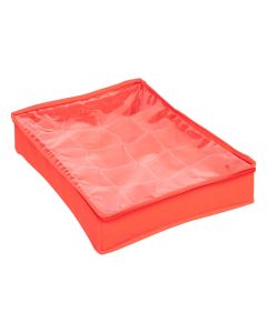 Kuti magazinimi per sfera qelqi, 20 vende, ngjyre e kuqe, L. 40 x P. 40 x H. 10 cm ( per sfera 8 cm )