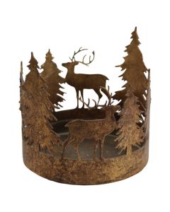 Room decor, Christmas, metal wreath, gold color, D10xH10 cm