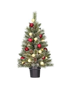 Small Christmas tree, with battery lighting, 90 branches, h90xd51cm