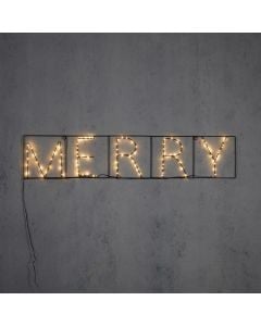 Drite Neon me motive Christmas, MERRY, IP44, 100 led, ndricim i ngrohte, l101xw2xh20cm