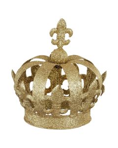 Objekt dekoruese me varje, kurore, ngjyre gold, h18xd16cm