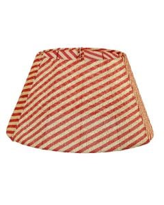 Tree base, textile, with folds, red/gold color, h50xd30cm