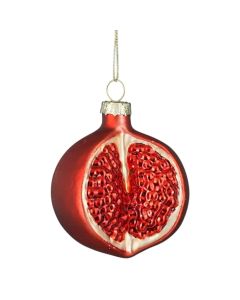 Hanging decorative object, pomegranate, red color, l6.5xw5.5xh7.5cm