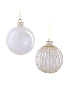 Sfere dekoruese, qelq, ngjyre semi transparente, D8 cm