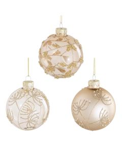 Sfere dekoruese, qelq, ngjyre semi transparente, D8 cm