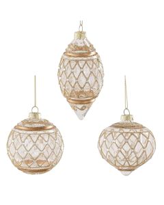 Sfere dekoruese, qelq, ngjyre semi transparente, D8 cm