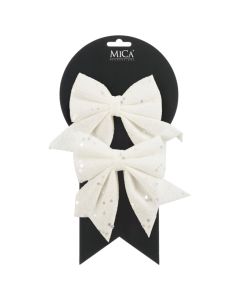 Fjongo dekorative Christmas, (pk2), ngjyre e bardhe, l12xw13cm