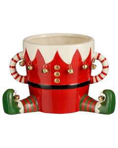 Decorative vase with Christmas motifs, Elf, red color, l29xw18xh17cm