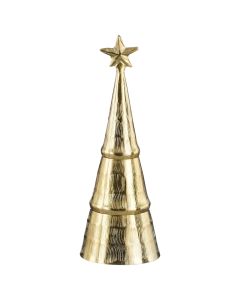 Small Christmas tree, metallic, gold color, h26xd9cm